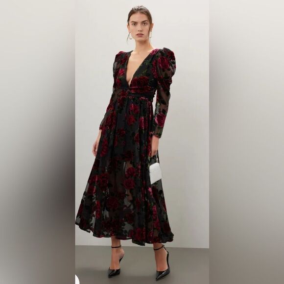 Rachel Parcell Burnout Velvet Dress Size 0 - Picture 1 of 10